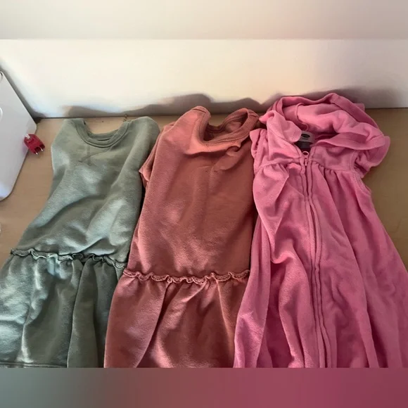 H&M old navy mixed lot brand Pink girls print  Kids Dresses 4-5-6 robes - Picture 2 of 7